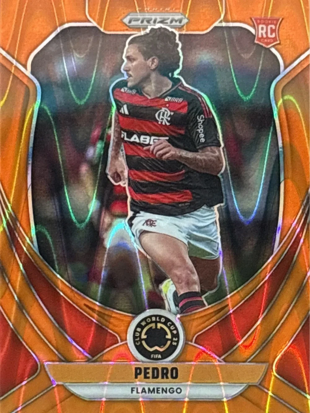 Panini Prizm Orange Refractor Pedro Rookie Soccer Trading Card LE 116/199
